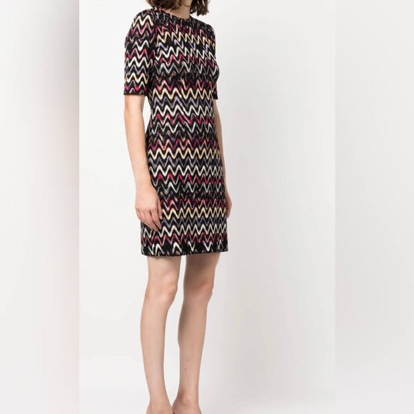 NWT Missoni Zigzag Patterned Dress size EU 44. US 8 - Picture 4 of 6